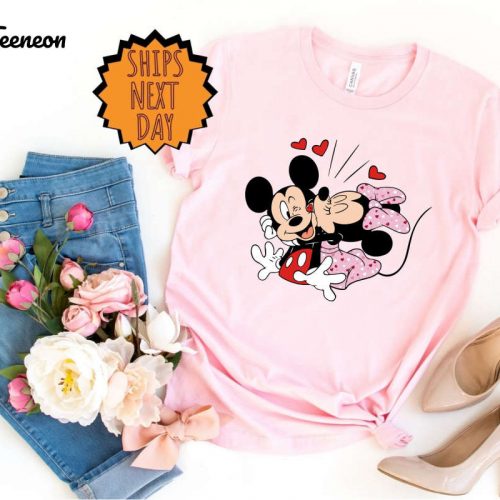 Valentine’s Day Mickey and Minnie love Shirt ,Disney Couples love Shirt, Disneyland Heart Shirt, Disney Valentine’s Day, Gift For Girlfriend