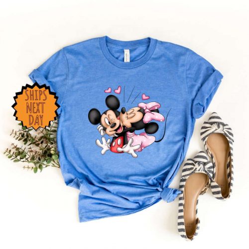 Valentine’s Day Mickey and Minnie love Shirt ,Disney Couples Shirt, Disneyland Shirt, Disney Valentine’s Day Shirt, Gift For Girlfriend Tee