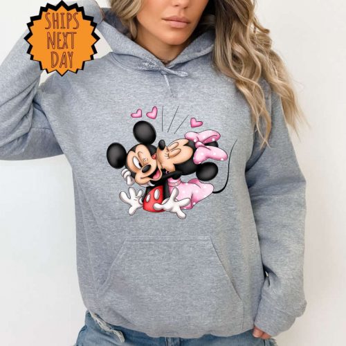 Valentine’s Day Mickey and Minnie Sweatshirt ,Disney Couples Hoodie, Disneyland Sweatshirt, Disney Valentine’s Day, Gift For Girlfriend Tee