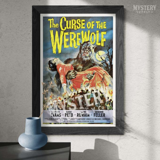 The Curse of the Werewolf 1961 Vintage Horror Monster Movie Poster for Home Decor Gift