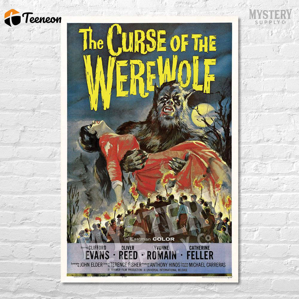 The Curse of the Werewolf 1961 Vintage Horror Monster Movie Poster for Home Decor Gift The Curse of the Werewolf 1961 Vintage Horror Monster Movie Poster for Home Decor Gift