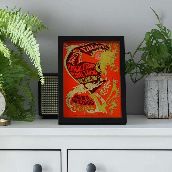 Pink Floyd Poster for Home Decor Gift for Home Decor Gift for Home Decor Gift – Vintage Concert Poster for Home Decor Gift for Home Decor Gift for Home Decor Gift from Fillmore Auditorium