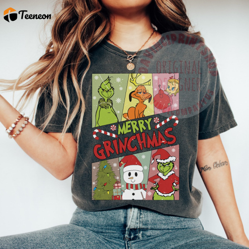 Get Festive with Christmas Grinch Shirt Design – Retro Christmas PNG