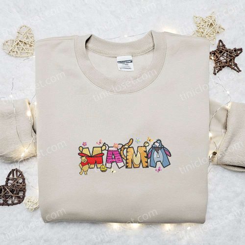 Mama Winnie The Pooh Embroidered Shirt – Perfect Disney Mother s Day Gift Idea