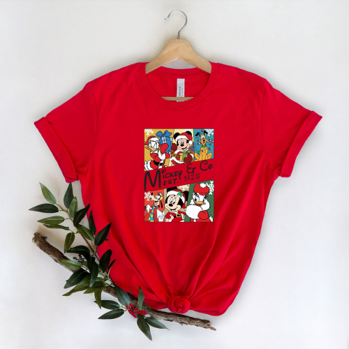 Mickey And Co Est 1928 Shirt: Disney Characters Merry Christmas Pajama Perfect Disneyworld Shirt!