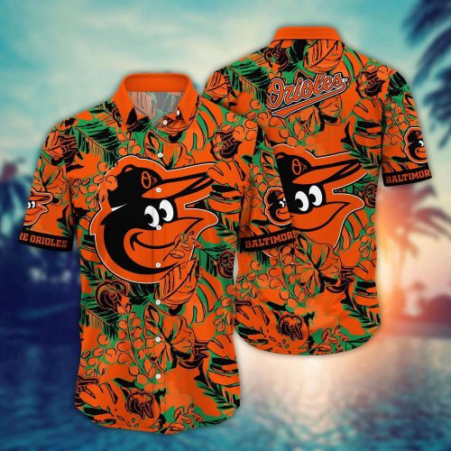 MLB Baltimore Orioles Hawaiian Shirt Flower Palm Tree Paradise For Fans