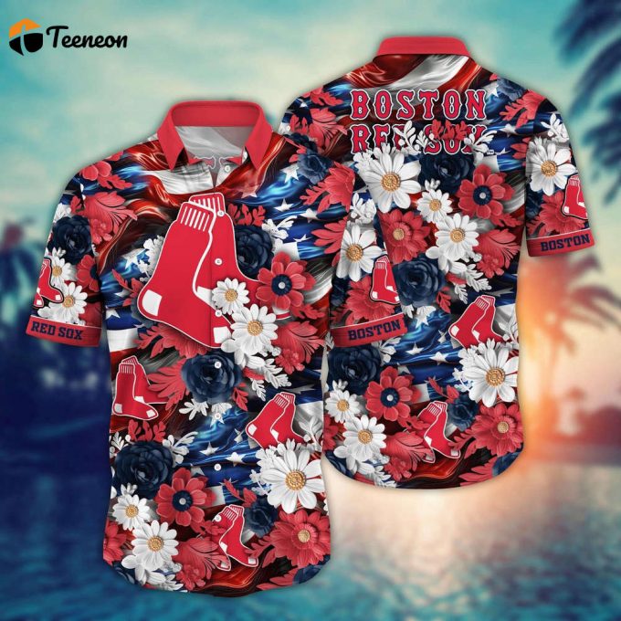 MLB BosTon Red Sox Hawaii Shirt Independence Day For Cool Fans