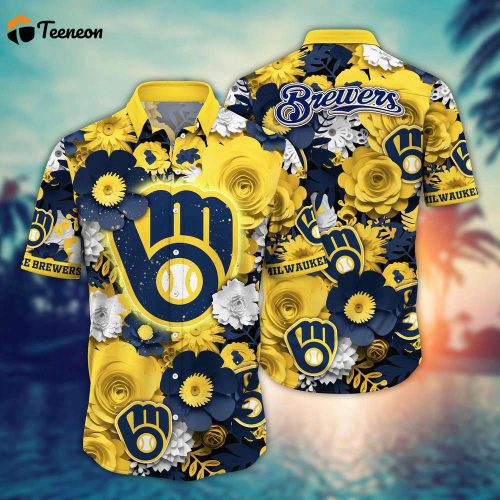 MLB Milwaukee Brewers Hawaiian Shirt Summer Swing For Sport Fan