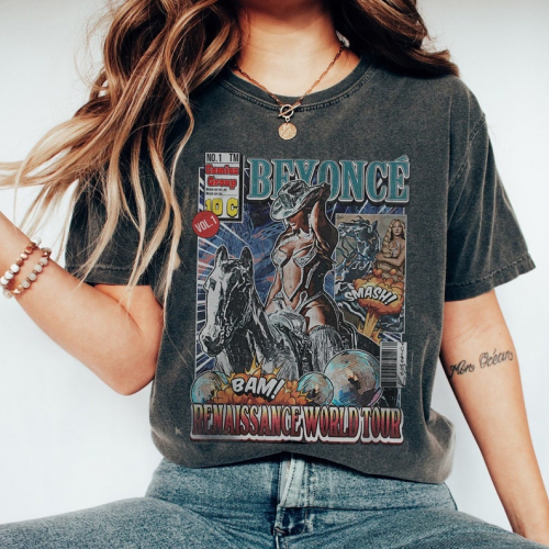 Vintage Beyonce Tour Shirt: Retro 90s Style with Iconic Beyonce Concert Graphics