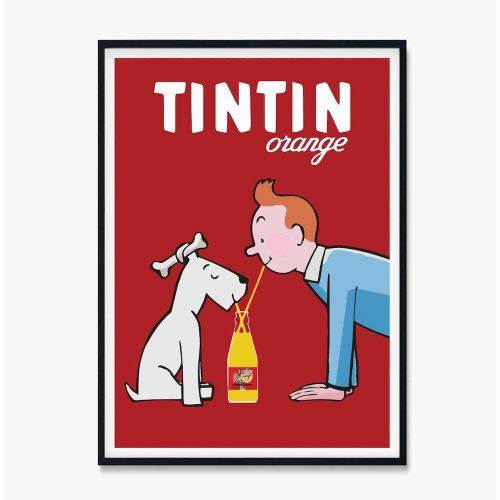 Tintin Orange Poster for Home Decor Gift, Tintin Orange Print, Tintin Orange Wall Art, Tintin Orange Soda Vintage Poster for Home Decor Gift