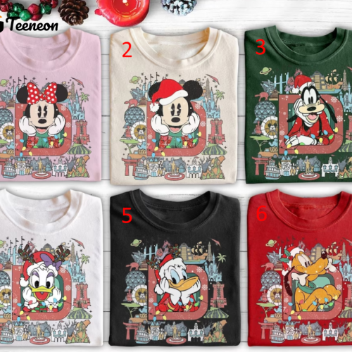 Magical Vintage Disney Mickey and Friends Christmas Shirt – Celebrate the Holidays with Style!