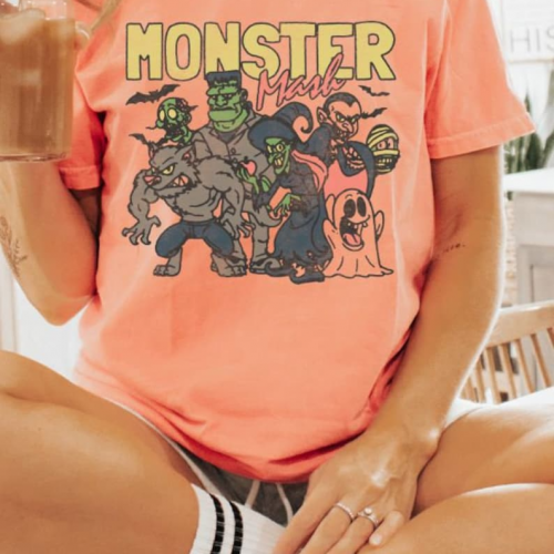 Spooktacular Vintage Monster Mash Halloween Shirt – Scare Up Some Style!