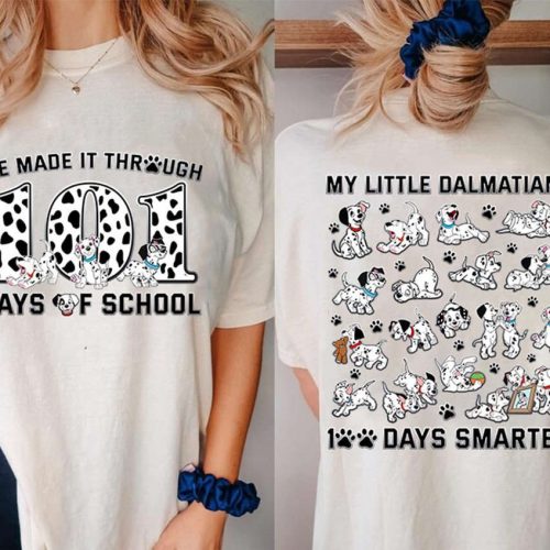 101 Days of School Shirt: Celebrate Smarter with Dalmatian Dog Design – Perfect Back-to-School & Teacher Gift!