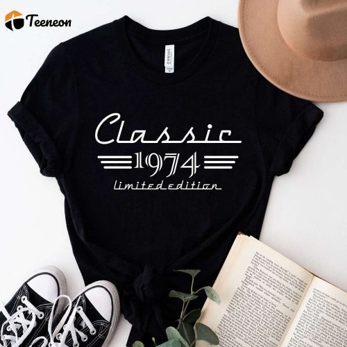 50th Birthday Auto Owner Gift: Classic 1974 Car Lover Shirt for Men – Retro Vintage Mechanic Gift