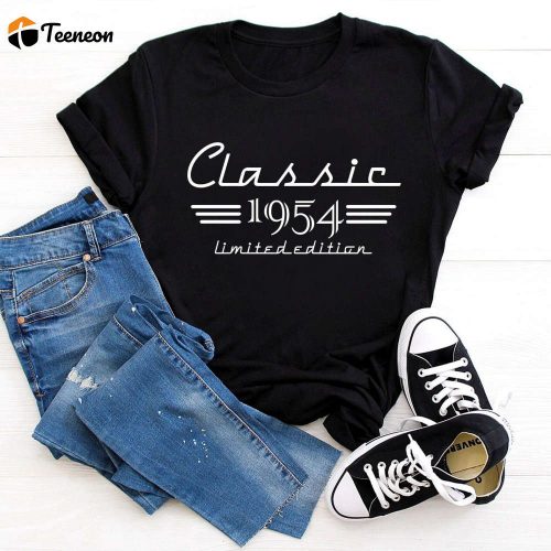 70th Birthday Gift: Classic 1954 Car Lover Shirt & Retro Vintage Gift for Men