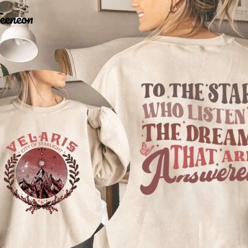 ACOTAR Velaris 2 Sided Sweatshirt City Of Starlight Night Court Shirt Bookish