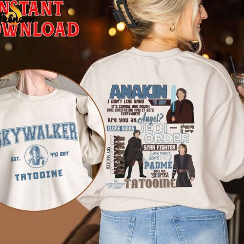 Star Wars Movie: Anakin Skywalker Ahsoka Tano Luke Skywalker PNGs Dark Side Baby Yoda Shirt