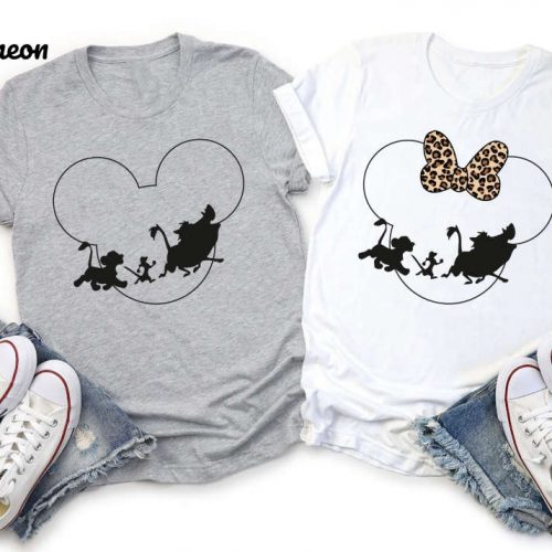 Disney Animal Kingdom Shirt: Vintage Lion King Mickey Mouse & Family Disneyworld Magic Kingdom Tee