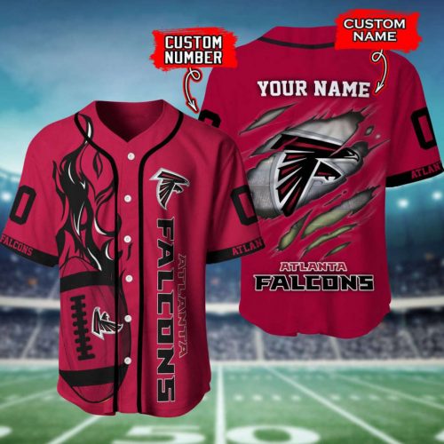 Atlanta Falcons Personalized Baseball Jersey Gift for Men Dad