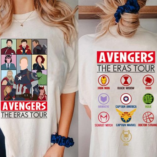 Avengers Eras Tour Shirt Assemble Superhero T-Shirt Captain America Spiderman