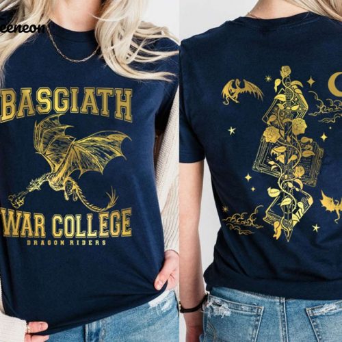 Dragon Rider Tshirt – Basgiath War College Fourth Wing Sorrengail Xaden Riorson Rebecca Shirt