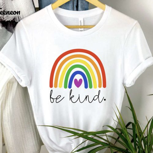 Be Kind Sign Language Shirt – LGBT Pride Rainbow Inspirational & Equality Tee