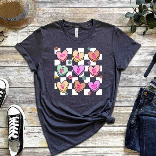 Express Love with Be Mine T-shirt Valentines Day Kiss Me Hug Me & Heart Shirt Retro Valentines Day Gifts & Valentine Sayings