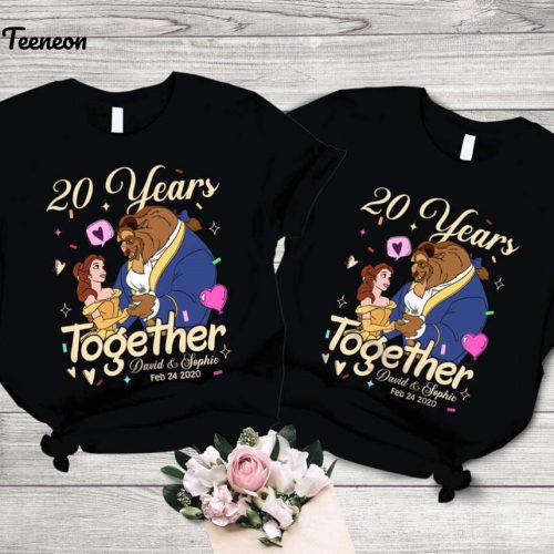 Beauty and the Beast Anniversary Valentine Shirt Disney Couple Tour Shirt