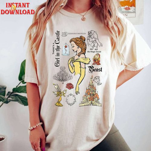 Belle Princess Shirt Beauty and the Beast PNG & SVG Instant Download Girl Trips 2023