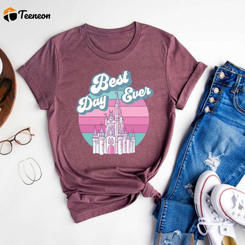 Disney Best Day Ever Tee Shirt: WDW Castle Retro Magical Vacay Shirt – Shop Now!