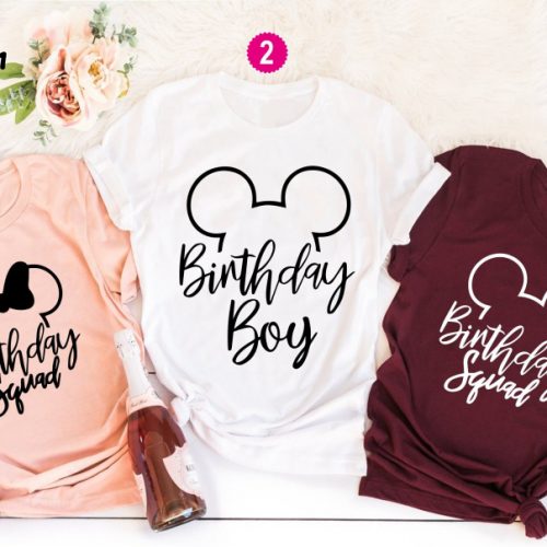 Birthday Boy & Squad Mickey Minnie Family Shirts – Disney Party Must-Haves!