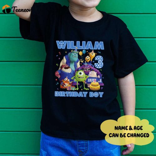 Monsters University Birthday Shirts: Custom Family & Kids Party Tee