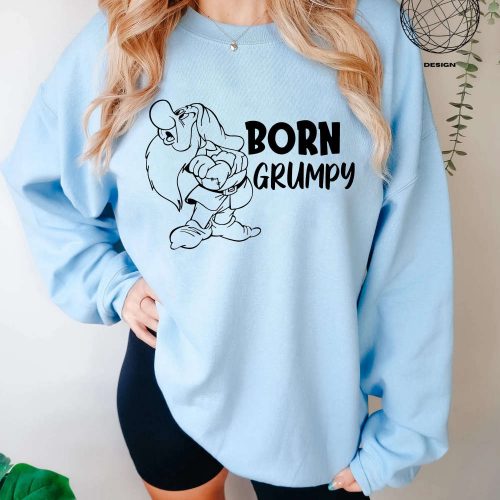 Born Grumpy Shirt – Snow White Seven Dwarfs Tee for Disney Fans Disneyland Shirt Collection