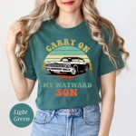 Vintage Comfort Colors T-Shirt: Carry On My Wayward Son Abbey Road Supernatural & Winchester Shirt – Funnty Gift 2023