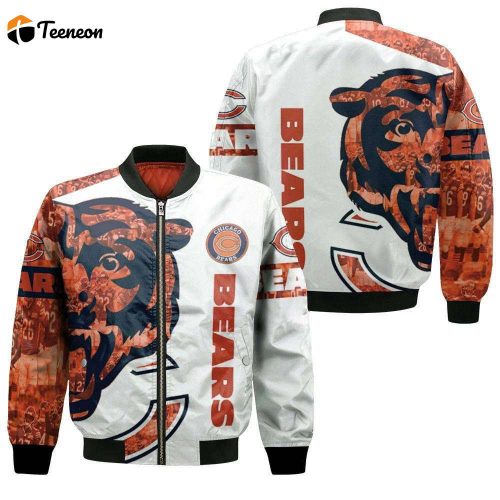 Chicago Bears For Bears Fan Bomber Jacket  – Gift for Men Women