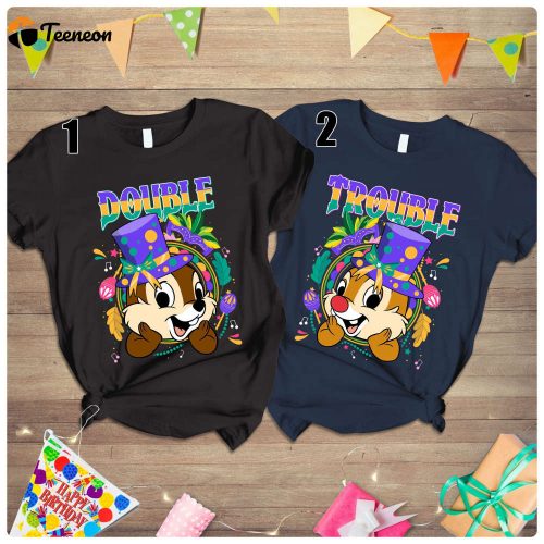 Chip and Dale Mardi Gras 2024 Shirt – Disneyland Fat Tuesday Saints New Orleans