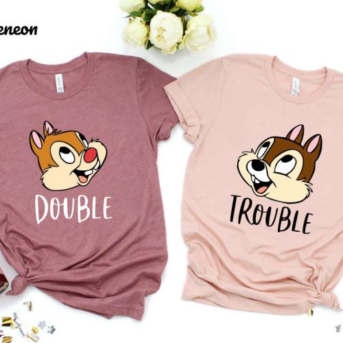 Chip and Dale Double Trouble Shirt: Disney Couple & Family Shirts for Valentine s Day & Vacation