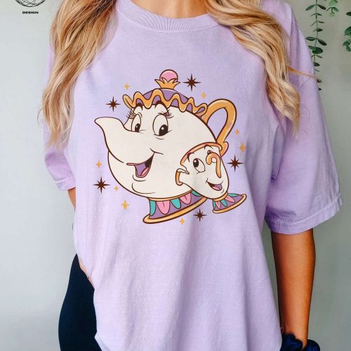 Disney Chip and Mrs Potts Princess Shirt: Beauty and the Beast Tea Pot & Cup Design Perfect for Moms!