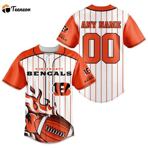 Cincinnati Bengals Personalized Baseball Jersey