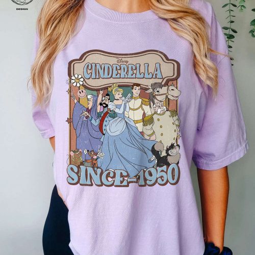 Cinderella Since 1950 Comfort Colors® Shirt: Disneyworld & Disneyland Aesthetic Shirt – Perfect Gift for Disney Vacation