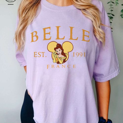 Beauty and the Beast Belle Est 1991 Shirt – Disney Princess Comfort Colors® Shirt