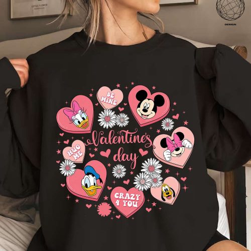 Disneyland Valentines Day Shirt Comfort Colors® Mickey And Friends Tshirt Disney Trip Valentine Gift Disney Valentine Shirt