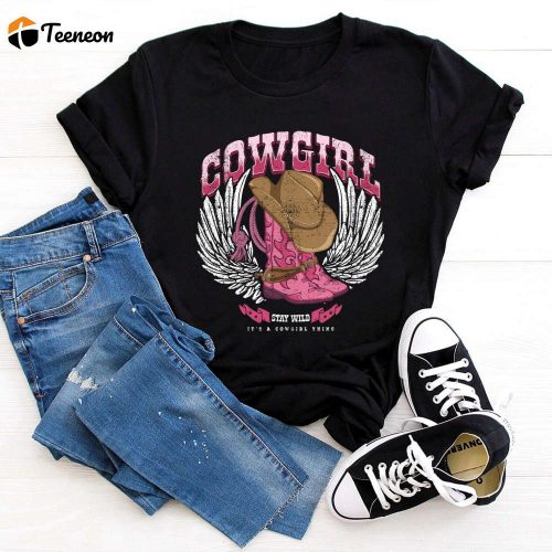 Vintage Western Cowgirl Shirt: Country Music Concert T-shirt for Women