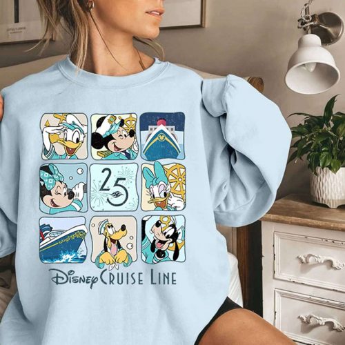 Cruise Line 25th Anniversary Shirt Silver Sea Celebration Family Cruise Mickey & Friends Dream Shirts