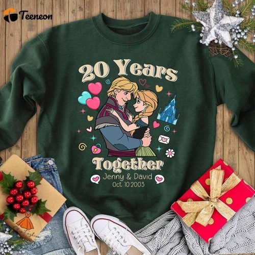 Custom Anna & Kristoff Anniversary Shirt Frozen Movie Princess Couple Tee Just Married Disneyland Tee