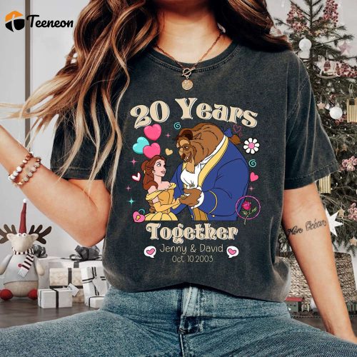 Belle and Beast Anniversary Shirt Beauty and the Beast Couple Shirt Gift 2024