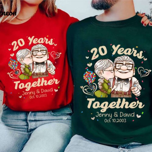 Custom Carl and Ellie Anniversary Shirt – Personalized Couple Shirt Perfect Husband and Wife Wedding Valentine Anniversary Gift