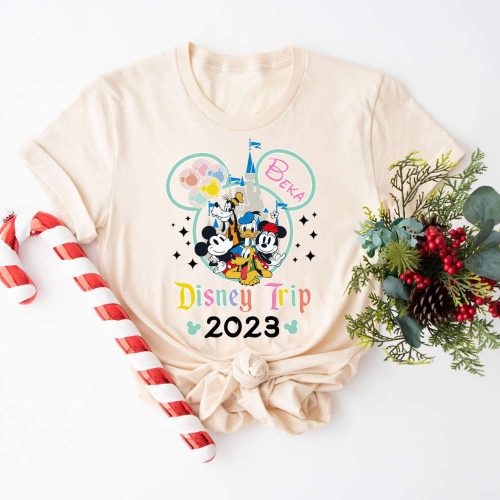 Disney Trip 2023 Shirt: Custom Mickey Minnie Tee Vintage Disneyland & Disneyworld Vacation