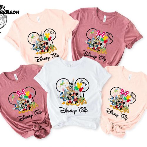 Create Lasting Memories with Custom Disney Trip Family Shirts – Matching Vacation & 2024 Trip! Personalized Disney T-shirts for Birthdays & Family Fun