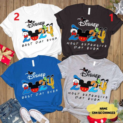 2024 Custom Disneyland Trip Shirt: Best Day Ever & WDW Disneyworld Family Vacation Girl Trip Matching Shirt